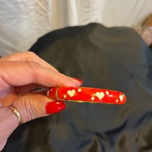 Heart ❤️ bangle, red with hearts. Brand new